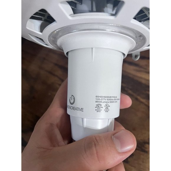 Green Creative 92185 8600 Lumens 65 Watt 5000 Kelvin LED Low Bay Retrofit E39 - Picture 3 of 7